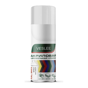 Эмаль аэрозольная акриловая VESLEE, белый, матовый, RAL 9003. 520 мл