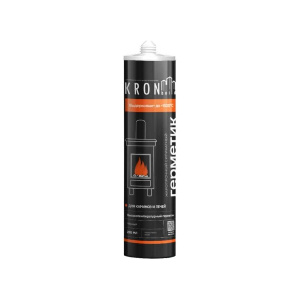 Герметик силиконовый KRONbuild,высокотемпературный (чёрный) 1500, 300 мл.