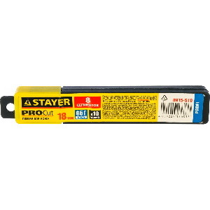 Лезвия 18 STAYER PROFI сeгментированные 18 мм, 10 шт/упак