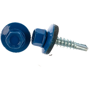 Саморез Ш.Г.К 5,5* 25 Ярко-синий RAL5005 Сверло (250 шт)