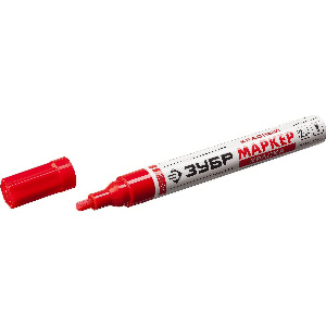Маркер-краска ЗУБР МК-750 красный, 2-4 мм, круглый наконечник