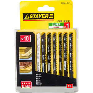 Полотна для лобзика T-хвост, по дереву STAYER Professional, 10 шт в наборе