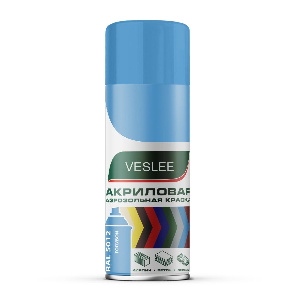 Эмаль аэрозольная акриловая VESLEE, голубой, RAL 5012. 520 мл