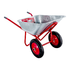 Тачка ЗУБР Т-22 садово-строительная двухколесная, 110л, 200 кг