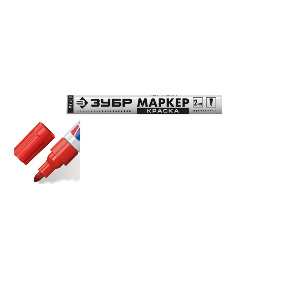 Маркер-краска ЗУБР МК-400 красный, 2-4 мм, круглый наконечник