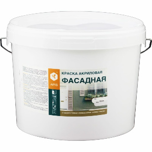 Краска фасадная акриловая APIS, белая, 14 кг