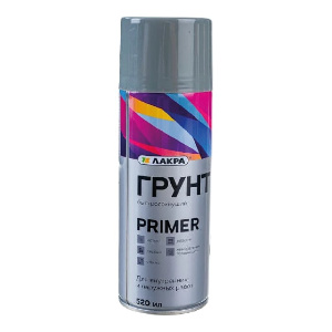 Грунт аэрозольный серый Лакра, 400 мл