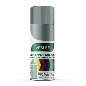 Эмаль аэрозольная акриловая VESLEE, темно-серый RAL 7046, 520 мл
