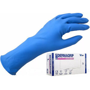 Перчатки латексные, медицинские Dermagrip L