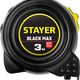 Рулетка STAYER Black Max 3 м*16 мм рулетка в ударостойком корпусе и двумя фиксаторами