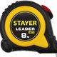 Рулетка STAYER Leader Professional, 8 м*25 мм, с автостопом